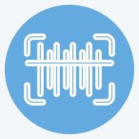 Icon Barcode Scan. related to Contactless symbol. Blue Eyes Style. simple design editable. simple illustration vector