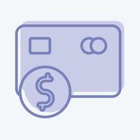 Icon Payment Options. related to Contactless symbol. Two Tone Style. simple design editable. simple illustration vector