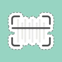 Sticker line cut Barcode Scan. related to Contactless symbol. simple design editable. simple illustration vector