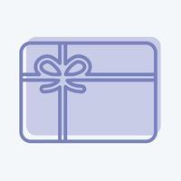 Icon Gift Card. related to Contactless symbol. Two Tone Style. simple design editable. simple illustration vector