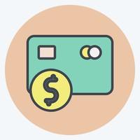 Icon Payment Options. related to Contactless symbol. Color Mate Style. simple design editable. simple illustration vector