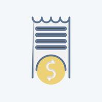 Icon Invoice. related to Contactless symbol. Doodle Style. simple design editable. simple illustration vector