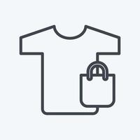 Icon Merchandise. related to Contactless symbol. Line Style. simple design editable. simple illustration vector