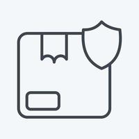 Icon Order Protection. related to Contactless symbol. Line Style. simple design editable. simple illustration vector