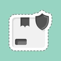 Sticker line cut Order Protection. related to Contactless symbol. simple design editable. simple illustration vector