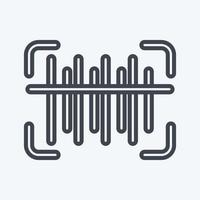 Icon Barcode Scan. related to Contactless symbol. Line Style. simple design editable. simple illustration vector