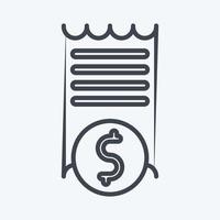 Icon Invoice. related to Contactless symbol. Line Style. simple design editable. simple illustration vector