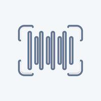 Icon Barcode. related to Contactless symbol. Doodle Style. simple design editable. simple illustration vector