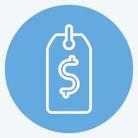 Icon Price Tag. related to Contactless symbol. Blue Eyes Style. simple design editable. simple illustration vector