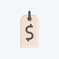 Icon Price Tag. related to Contactless symbol. Flat Style. simple design editable. simple illustration vector