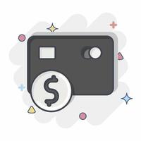 Icon Payment Options. related to Contactless symbol. Comic Style. simple design editable. simple illustration vector