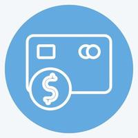 Icon Payment Options. related to Contactless symbol. Blue Eyes Style. simple design editable. simple illustration vector
