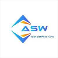 asw resumen tecnología logo diseño en blanco antecedentes. asw creativo iniciales letra logo concepto. vector