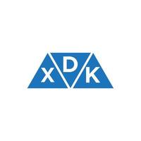 DXK triangle shape logo design on white background. DXK creative initials letter logo concept. vector