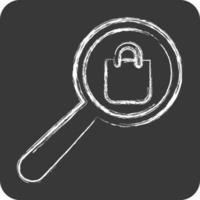 Icon Product Search. related to Contactless symbol. Chalk Style. simple design editable. simple illustration vector