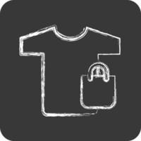 Icon Merchandise. related to Contactless symbol. Chalk Style. simple design editable. simple illustration vector