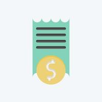 Icon Invoice. related to Contactless symbol. Flat Style. simple design editable. simple illustration vector