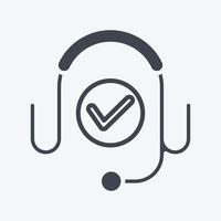 Icon Customer Service. related to Contactless symbol. glyph style. simple design editable. simple illustration vector