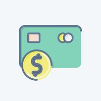 Icon Payment Options. related to Contactless symbol. Doodle Style. simple design editable. simple illustration vector