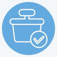 Icon Verification. related to Contactless symbol. Blue Eyes Style. simple design editable. simple illustration vector