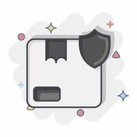 Icon Order Protection. related to Contactless symbol. Comic Style. simple design editable. simple illustration vector