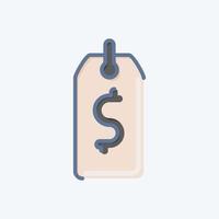 Icon Price Tag. related to Contactless symbol. Doodle Style. simple design editable. simple illustration vector