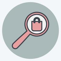 Icon Product Search. related to Contactless symbol. Color Mate Style. simple design editable. simple illustration vector