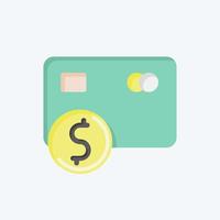 Icon Payment Options. related to Contactless symbol. Flat Style. simple design editable. simple illustration vector