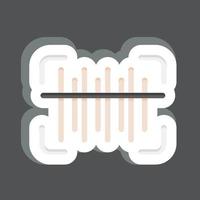 Sticker Barcode Scan. related to Contactless symbol. simple design editable. simple illustration vector