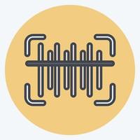 Icon Barcode Scan. related to Contactless symbol. Color Mate Style. simple design editable. simple illustration vector