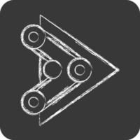 Icon Cambelt. related to Car Service symbol. Chalk Style. repairin. engine. simple illustration vector