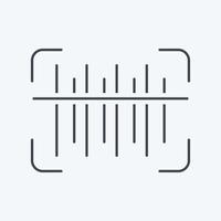 icono código de barras escanear. relacionado a sin contacto símbolo. glifo estilo. sencillo diseño editable. sencillo ilustración vector