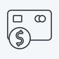 Icon Payment Options. related to Contactless symbol. Line Style. simple design editable. simple illustration vector