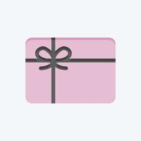 Icon Gift Card. related to Contactless symbol. Flat Style. simple design editable. simple illustration vector