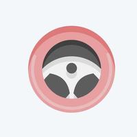 Icon Steering. related to Car Service symbol. Flat Style. repairing. engine. simple illustration vector