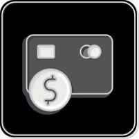Icon Payment Options. related to Contactless symbol. Glossy Style. simple design editable. simple illustration vector