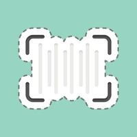 Sticker line cut Barcode. related to Contactless symbol. simple design editable. simple illustration vector