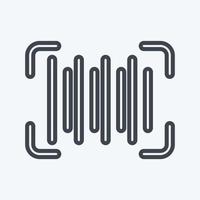 Icon Barcode. related to Contactless symbol. Line Style. simple design editable. simple illustration vector