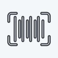 Icon Barcode. related to Contactless symbol. Line Style. simple design editable. simple illustration vector