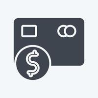 Icon Payment Options. related to Contactless symbol. glyph style. simple design editable. simple illustration vector