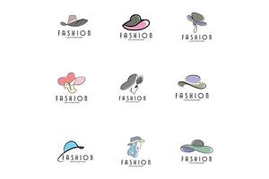 Women's Hat Logo Design Illustration Fashion beauty accessories, and product brand care vector