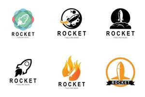Rocket Logo Design, space exploration vehicle vector