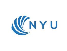 NYU creative circle letter logo concept. NYU letter design. vector