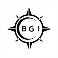 bgi diseño de logotipo de escudo de monograma abstracto sobre fondo blanco. logotipo de la letra de las iniciales creativas bgi. vector