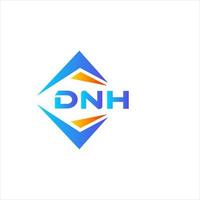 dnh resumen tecnología logo diseño en blanco antecedentes. dnh creativo iniciales letra logo concepto. vector