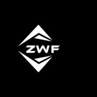 ZWF abstract technology logo design on Black background. ZWF creative initials letter logo concept. vector