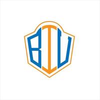 BIV abstract monogram shield logo design on white background. BIV creative initials letter logo. vector