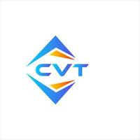 CVT resumen tecnología logo diseño en blanco antecedentes. CVT creativo iniciales letra logo concepto. vector