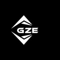 GZE abstract technology logo design on Black background. GZE creative initials letter logo concept. vector