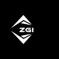 ZGI abstract technology logo design on Black background. ZGI creative initials letter logo concept. vector